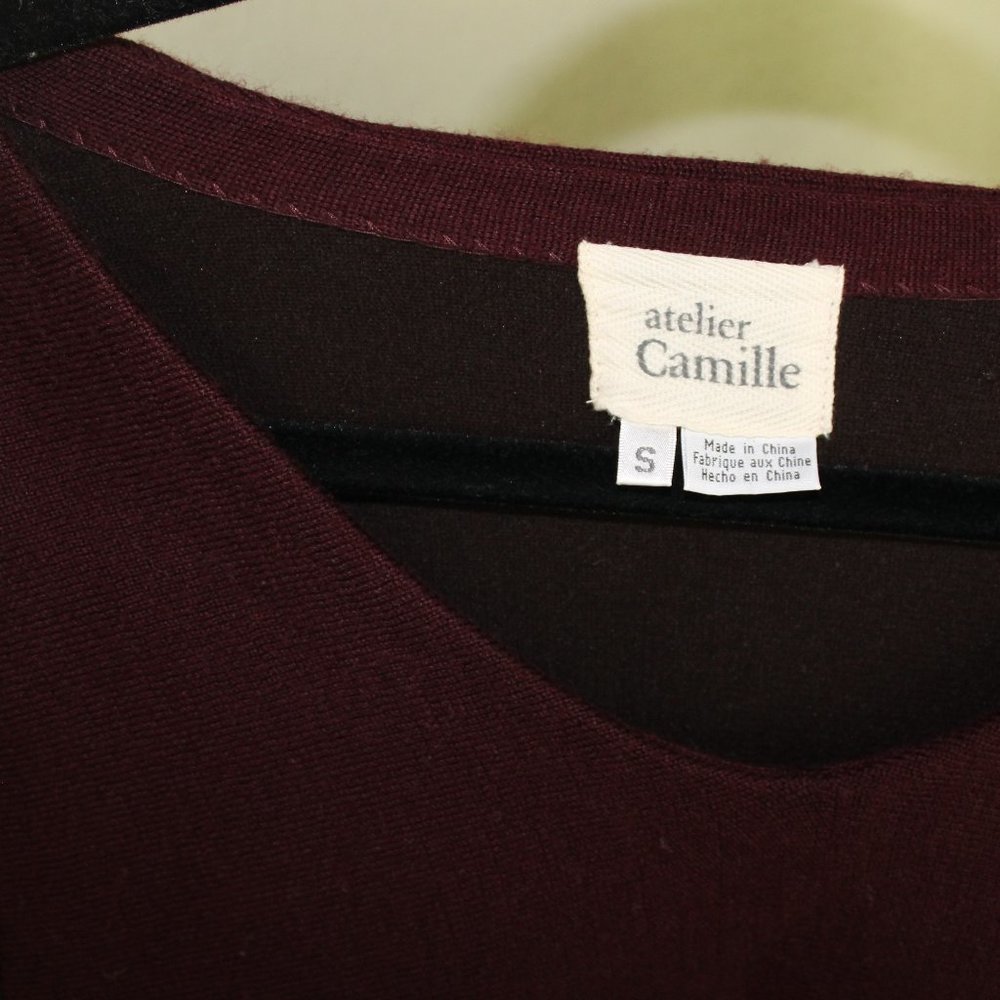 Anthropologie Atelier Camille Maroon Top/Sweater